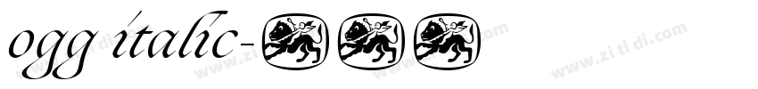 ogg italic字体转换